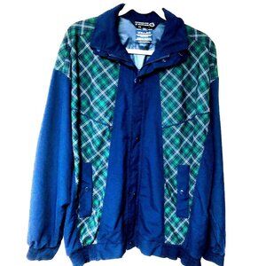 Sunderland Scotland Plaid Golf Jacket Men XL Lined‎ Logo Breathe Waterproof Dad